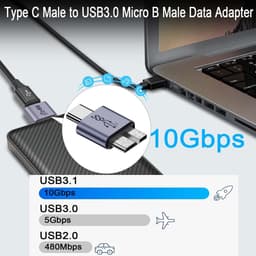 Dailygoods - USB C naar Micro B Adapter voor Externe Harde Schijf — thumbnail 2