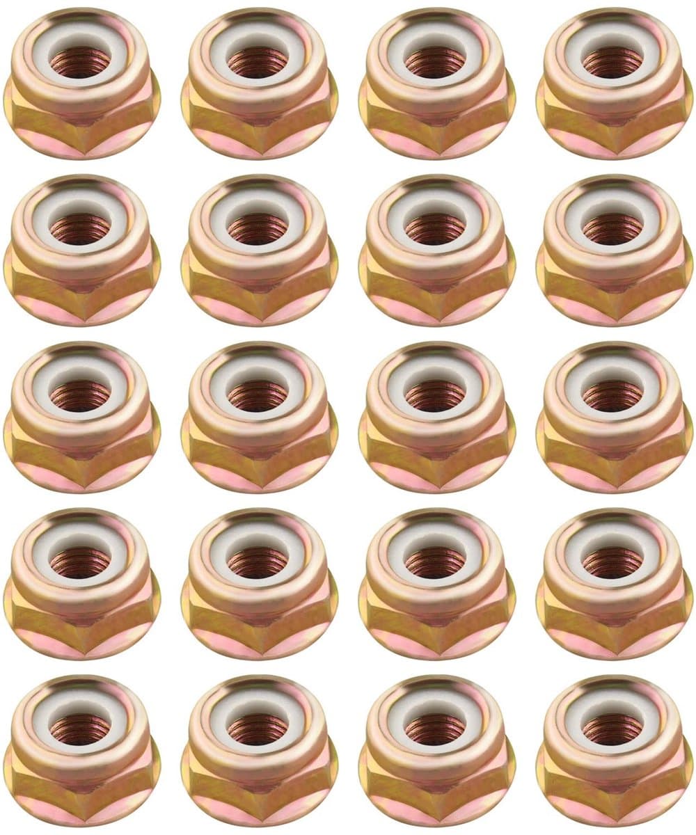 Dailygoods- Moer 20 Stuks - Linkerhand Draad M10x1.25 - Vervangingen - Metaal - Slijtvast - Corrosiebestendig - Afmetingen 22x11 mm - Draadmoer — afbeelding 1