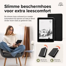 Cognio E-Reader – 6 inch – 32GB + Cloud Opslag – Ereader Met Luxe Hoes – Storytel-Ondersteuning – Schermverlichting en Nachtmodus – E Reader Voor Ebook & Luisterboeken – Met Oplader — thumbnail 3