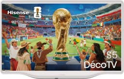 Hisense 43S5Q SmartTV - 43 inch - DécoTV - Hi-QLED Colour - Art-Inspired Design - Gallery Mode - Art Gallery - Dolby Vision.Atmos - High Contrast - Filmmaker Mode - AI Smooth Motion - AI 4K Upscaler - Voice Control - Fluid Central Stand — thumbnail 1