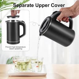 800ml Mini Reiskoker - 600W & 304 RVS - Met Automatische Uitschakeling - Voor Thee, Koffie & Melk - Veilig & Draagbaar voor Thuis & Reizen — thumbnail 4
