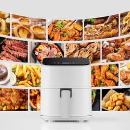 MIRA® Mini airfryer - Airfryer - Airfryer klein - Wit - ‎26cm x 21cm x 28cm — thumbnail 2