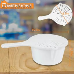 Magnetron Kookpot - Zeef Deksel - Snel Koken - Ingebouwde Zeef - 26.7 cm - Wit — thumbnail 5