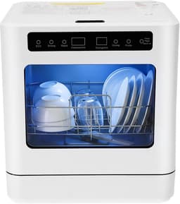 Tafelvaatwasser - Mini vaatwasser - Servies Reinigen - 4 Programma's - 6-8 Borden - Wit — thumbnail 1
