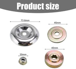 Dailygoods- Reserveonderdelen Set - 4 Stuks - Aandrijving - Moerbevestigingsset - Bladadapter - Hoogwaardig Metaal - Eenvoudig te Installeren - Grasmaaieronderdelen — thumbnail 3