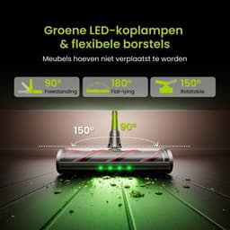 Trexxo - Stofzuiger - Draadloze Stofzuiger - LED - Steelstofzuiger - 650W - Krachtige zuigmodes - 65 min looptijd - Detecteert vuil — thumbnail 2