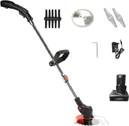 Elektrische Grasmaaier - Grastrimmer Wiedehopf - Gazon Onderhoud - 360 Graden Maaien - 32 cm maaibreedte - One Color — thumbnail 1