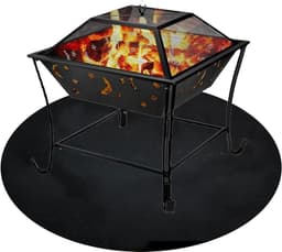 Hittebestendige BBQ Grillmat voor Vuurkorf en Openhaard, 3-laags Vloerbescherming, Brandveilige Mat voor Buiten en Binnengebruik — thumbnail 1