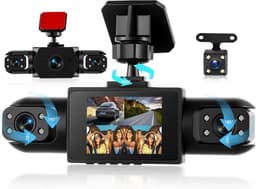 Ingebouwde 360° Voor- en Achterbinnen Camera – 4 Kanalen – 1080p Dashboardcamera – 2" IPS Dashcam — thumbnail 1