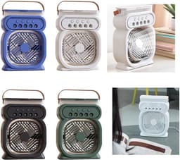 USB-aangedreven bureauventilator, perfect voor studenten, reizigers en kampeerders (groen). — thumbnail 3