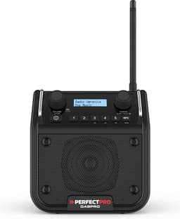 PerfectPro DABPRO Bouwplaats Radio - DAB+ - FM - Bluetooth - Oplaadbaar - Zwart - DPR2 — thumbnail 1