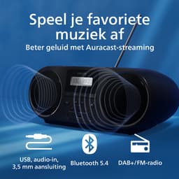 PHILIPS TAZ6000/00 - Multi-source CD-speler CD, DAB+/FM-radio Bluetooth 5.4, Audio-ingang, USB Koptelefoonaansluiting (3,5 mm) — thumbnail 4
