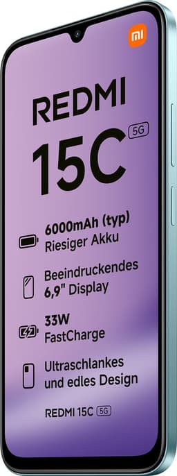 Xiaomi REDMI 15C 5G - 4 GB RAM - 128 GB - Groen - Enorme batterij van 6000 mAh (standaard) - Indrukwekkend display van 6,9 inch - Slank en verfijnd ontwerp — thumbnail 3