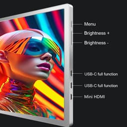 Virello® Draagbare dubbele Monitor – Full HD – Voor Laptops van 15.6" t/m 17.3" – Inclusief Hoes & Kabels – Grijs – 2025 — thumbnail 3