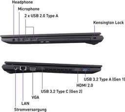 Terra Mobile 1716R 17.3" FullHD laptop - Intel Core i3-1315U - 16GB - 1.0TB M.2 SSD - DVD±RW - Windows 11 Pro — thumbnail 3