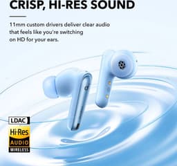 soundcore Liberty 4 NC - Wireless Noise Cancelling Earbuds (Light Blauw) - 98.5% Noise Reduction - draadloze oordopjes- Adaptive Noise Cancelling to Ears and Environment - Hi-Res Sound - 50H Battery — thumbnail 2