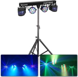 Feestverlichting Lichtset met Statief - BeamZ Partybar2 - 4 Kleuren - 170 cm - DMX of Muziekgestuurd — thumbnail 1