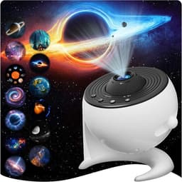 Sterrenhemel Projector, 13-In-1 Galaxy Projector, Led-Sterrenhemel Met Timer, Plafondprojector 360° Rotatie, Kamerplanetarium Voor Kinderen En Volwassenen, Cadeau, Wit — thumbnail 1