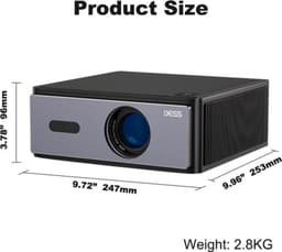 Beamer 1600 ANSI Lumen - 1080P Full HD Resolutie - LCD Scherm - Zwart - Voor Thuisbioscoop En Presentaties — thumbnail 1