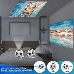 ZRNS® Beamer 4K - TV Projector - Mini Beamer - Draagbaar - WiFi en Bluetooth - 270° Draaibaar — thumbnail 2