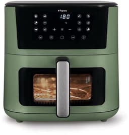 Heteluchtfriteuse 10 Liter - 2200 W Vermogen - Saliegroen - Aluminium Kunststof - Voor Friet Groenten Vlees Vis - Airfryer — thumbnail 1