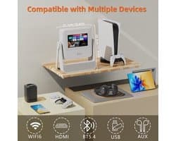 Beamer 720p HD Zwart - Smart Touchscreen Projector - 600 ANSI Lumen - LED - Voor Thuis En Buitenbioscoop