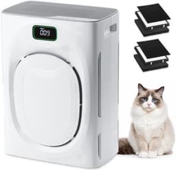 Luchtreiniger Hepa-filter Met Actieve Koolfilter - 48 Watt Vermogen - 40 m² Oppervlakte - Wit - Voor Huisdieren Allergieën — thumbnail 1