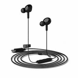 Qualitech® Oortjes met Draad USB C - In-ear Oordopjes met Microfoon - Geschikt voor Apple Iphone en Samsung met USB C Poort - Bedraad - Zwart — thumbnail 2