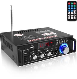 Mini-versterker - HiFi-versterker - Bluetooth 5.0-stereo - 12V/240V - 600W - Dual Channel - LCD-scherm - Draagbare FM-radio met Hoge Resolutie - SD/USB-kaartingang - voor Gebruik Thuis of in de Auto — thumbnail 1