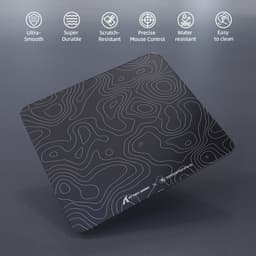 ATTACK SHARK CM05 Tempered Glass Gaming Mouse Pad - Glazen Muismat - Ultra-Smooth Surface - 9H Tempered Glass - 45*40CM - eSport Gaming Mousepad - Black Contour Line — thumbnail 2