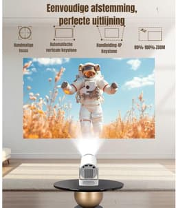 Quvo® Mini beamers - Projector - Mini beamer - Wit -10cm x 10cm x 18cm — thumbnail 5