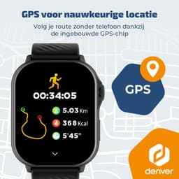 Denver Smartwatch - Hartslagmeter - 100 sportmodi - Saturatiemeter - Volledig Belfunctie - SWG159 — thumbnail 5