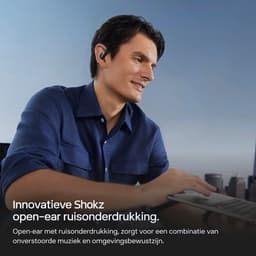 Shokz OpenFit Pro ANR Open-ear Draadloze Oortjes – Adaptieve Ruisonderdrukking - Dolby Atmos + headtracking - 50 Uur Afspeeltijd - Zwart — thumbnail 3