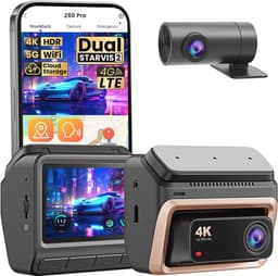 Dashcam 4K + 1080P Dual Camera met Nachtzicht en GPS Voor Auto — thumbnail 1