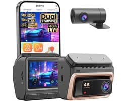 Dashcam 4K + 1080P Dual Camera met Nachtzicht en GPS Voor Auto