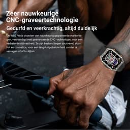 Blackview W80 Pro - Smartwatch - Bluetooth 5.3 - 900 mAh - IP68 Zwemmen - LED-zaklamp - Stappenteller - Slaapmonitor - Saturatiemeter - Zwart — thumbnail 4