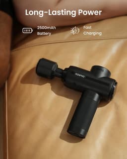 RENPHO Active Thermacool Massage Gun - Warmte- & Koudetherapie - Krachtige Percussie Massage - 5 Massagekoppen - Stil & Oplaadbaar - Spierherstel & Ontspanning — thumbnail 3