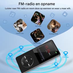 Ynkkvre - MP3-Speler met Bluetooth 4.2 - FM Radio - Dicatafoon - E-Book Functie - 32GB Opslag - 30 uur speeltijd — thumbnail 5