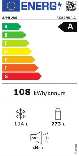 Samsung RB38C7B6A12/EF - Koel-vriescombinatie - 390L - WiFi - Energielabel A — thumbnail 2