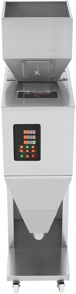 Automatische vulmachine 0,022-2,2 lbs/10-1000 g met voetpedaal, roestvrijstalen weegvulmachine voor bonen, zaden, granen, thee en korrels — thumbnail 1