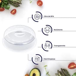 BPA-vrije magnetronklokken voor keuken - 24 cm magnetron deksels (2 stuks) — thumbnail 4
