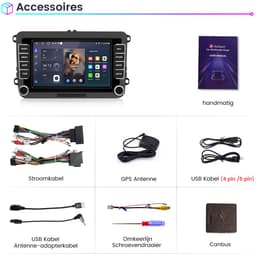 Awesafe 7" Autoradio - Geschikt Voor VW Volkswagen Passat Touran Tiguan Golf 5 6 Jetta Polo Scirocco Caddy EOS - Draadloze Carplay & Android Auto - Android 14.0 System - 7 Inch IPS HD Touchscreen - Bluetooth & Wifi - Radio Scherm — thumbnail 5