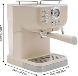 Espressomachine 20 Bar – Melkopschuimer – Halfautomatisch – Krachtige Extractie – Compact Ontwerp — thumbnail 2