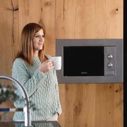 Inbouwmagnetron 20 liter met Grillfunctie en Ondooifunctie, 800W Magnetronvermogen, RVS — thumbnail 2