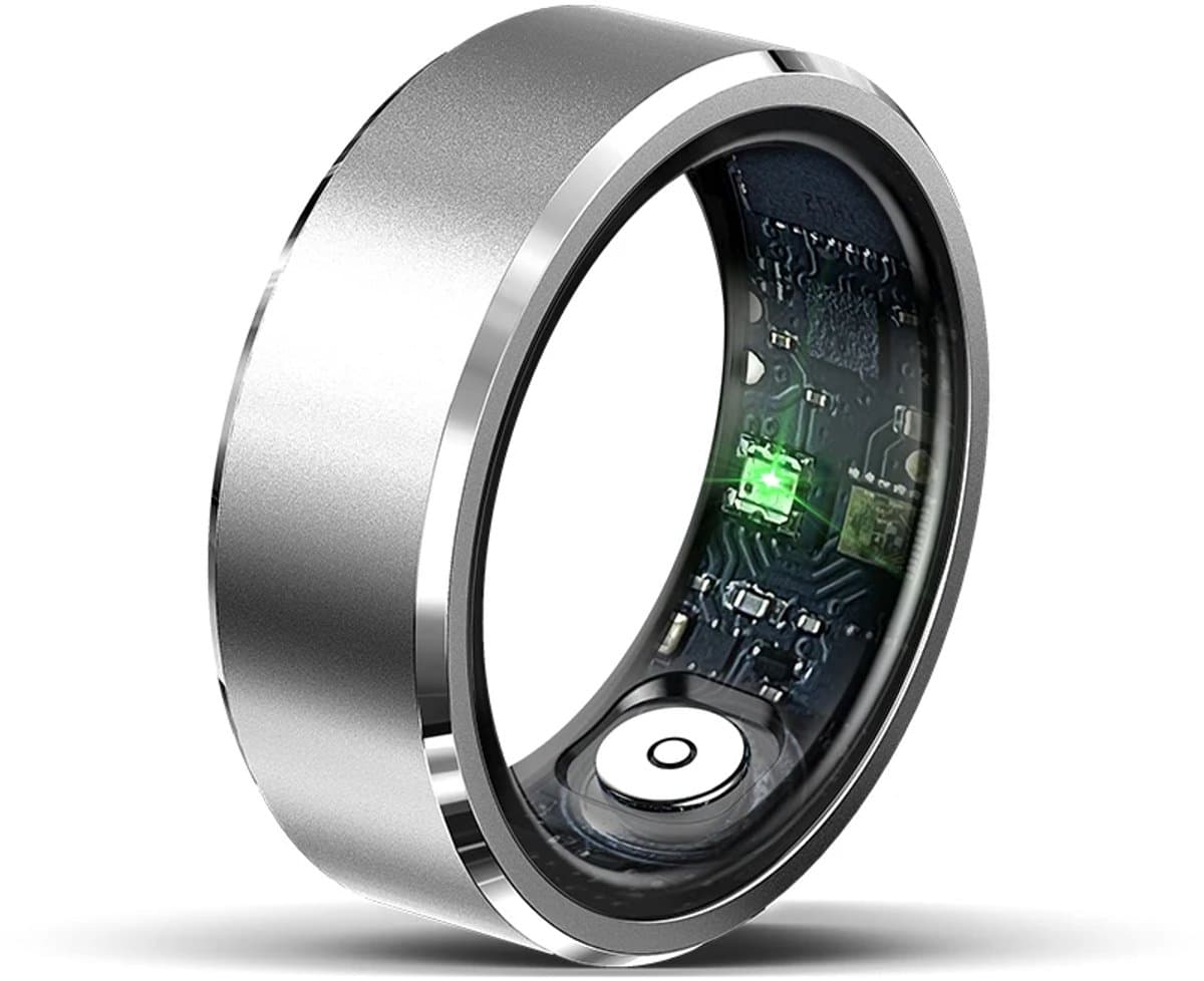 WizBay Premium Select® Aluminium Zilver Blush Smart Ring Dames Heren - Oplaad Case - Hypoallergeen - Hartslag & Slaap Monitor - IP68 Waterdicht - O2 Meting - Gesture Functie - Multiple Sport Modi - #8 — afbeelding 1