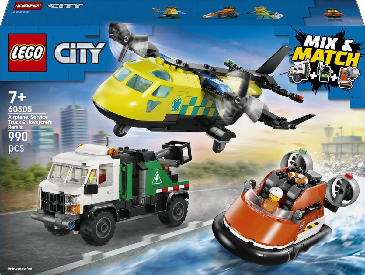 Lego City 60505 Vliegtuig Wagen Hovercraft Bouwstenen — afbeelding 1