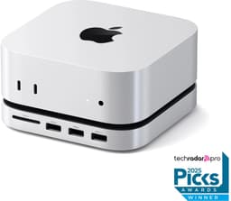 Satechi USB-C Stand/hub Mac mini M4 (SSD) – Geschikt voor Mac Mini (2024) – Met ruimte voor SSD geheugen – Met diverse extra poorten voor aansluiten randapparatuur – Grijs — thumbnail 4