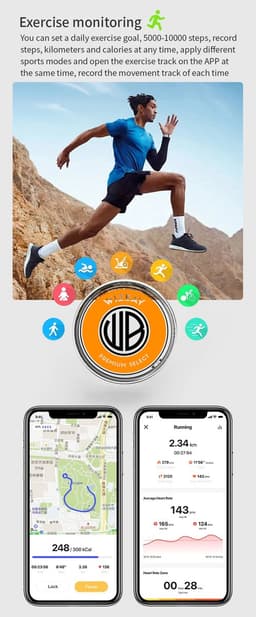 WizBay Premium Select® Gouden FrostLook Smart Ring Dames Heren - Oplaad Case - Hypoallergeen - Hartslag & Slaap Monitor - IP68 Waterdicht - O2 Meting - Gesture Functie - Multiple Sport Modi - #12 — thumbnail 5