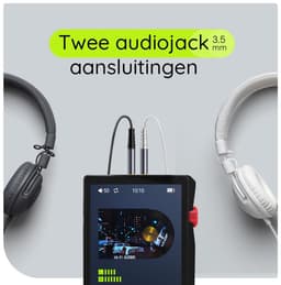 MP3 Speler HiFi met Bluetooth/Wifi - 64GB + 256GB SD Kaart - 3.5inch TFT - DSD256 Audio - C8 - Zwart — thumbnail 3