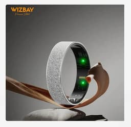 WizBay Premium Select® Zilveren FrostLook Smart Ring Dames Heren - Oplaad Case - Hypoallergeen - Hartslag & Slaap Monitor - IP68 Waterdicht - O2 Meting - Gesture Functie - Multiple Sport Modi - #9 — thumbnail 4
